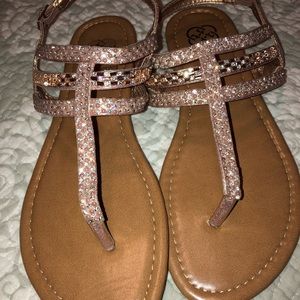 Rose gold sandals